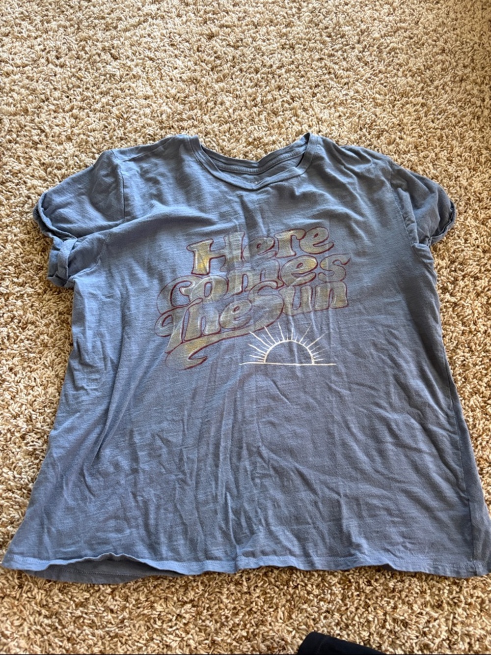 Lucky Brand Blue Graphic Short-Sleeve Tee - 'Here Comes The Sun'